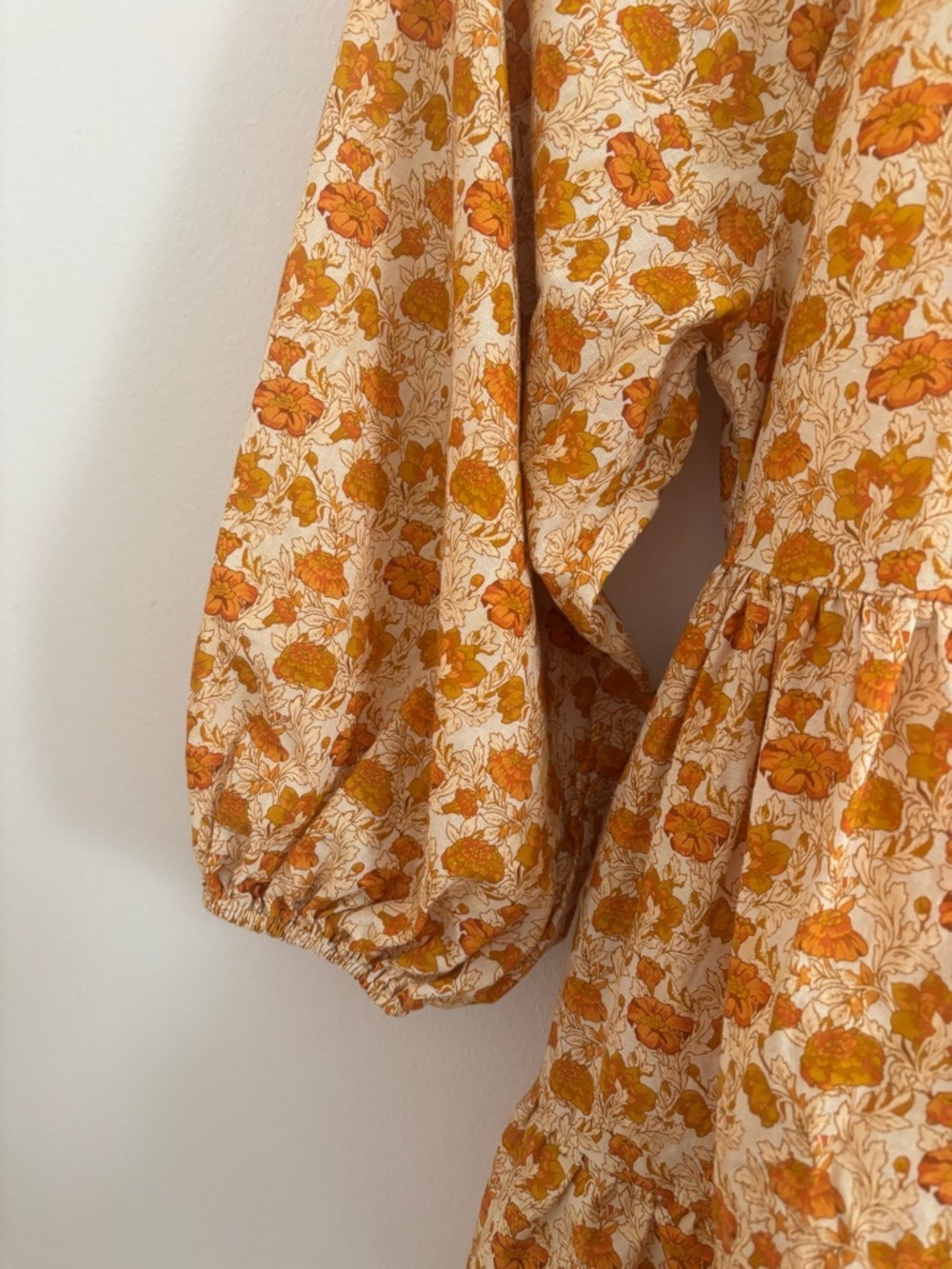 Tuckernuck Hyacinth House Orange Floral Mini Dress XS Pumpkin Patch Dress - Picture 5 of 5